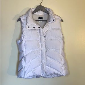 J. Crew Ivory Quilted Vest
